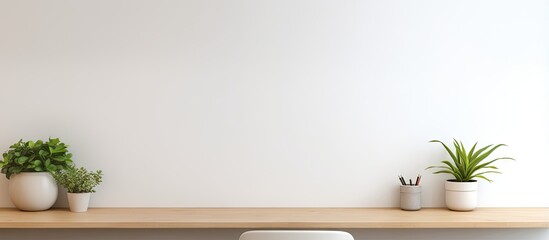 Minimalistic room with desktop