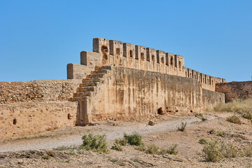 Obraz premium Ancient stone fortress of Sagunto Castle on the top of mountain