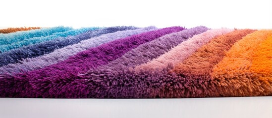 Colorful carpet on a white background in a photograph