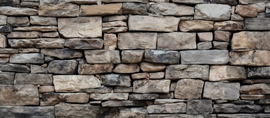 Walls made of stone are stacked