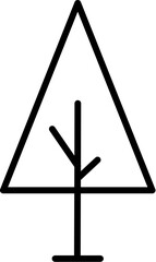 Deciduous tree Modern Linear Icon. Perfect for design, infographics, web sites, apps.