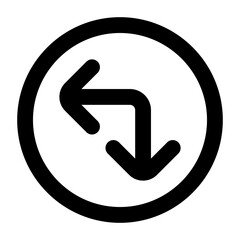 Arrow Move Left Down Icon - High-Quality Diagonal Left-Down Arrow Symbol for Web, Mobile, Navigation, and User Interface Design