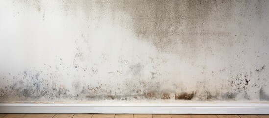 Mold on the wall photographed after cleaning commencing condensation