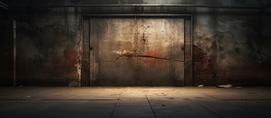 Fototapeta na wymiar abandoned factory entrance