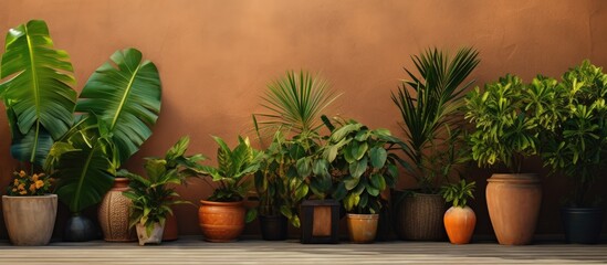 Fototapeta premium Yard with ornamental flora