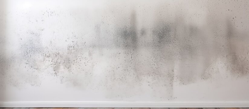 Mold on the wall photographed after cleaning commencing condensation