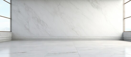 Room with marble floor and white wall are empty © HN Works