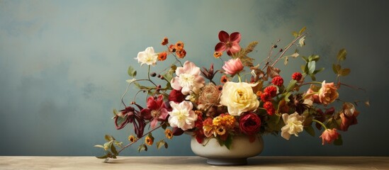 Flowers arranged on a table