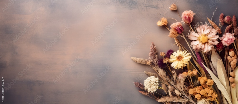 Poster dried flowers in a simple setting with a romantic touch