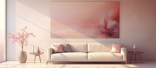 Blurred living room background with abstract design