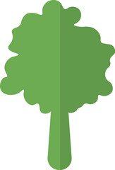 Green Tree Flat Image. Suitable for infographics, books, banners and other designs