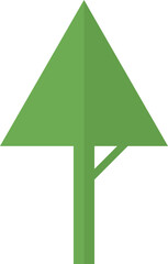 Green Tree Simple Flat Icon. Suitable for infographics, books, banners and other designs