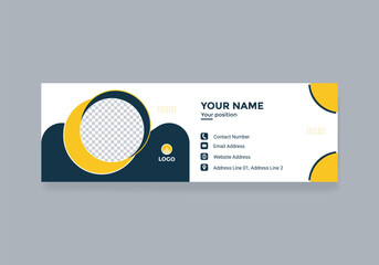 Email signature design template vector information 