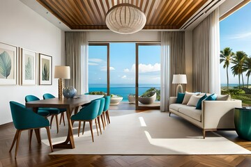 living room with a view generated AI