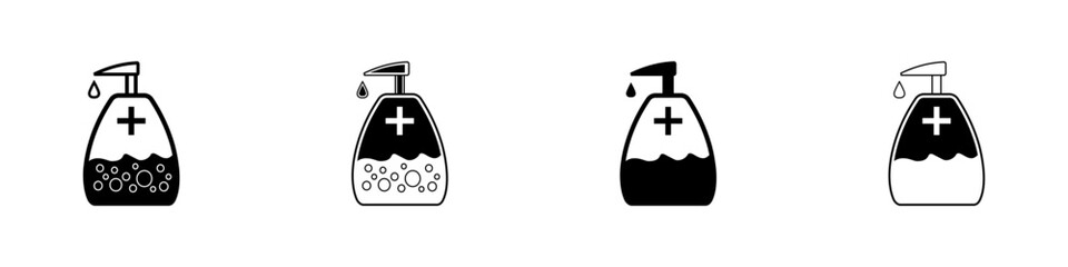 Hand sanitizer icon disinfection sanitary wash covid 