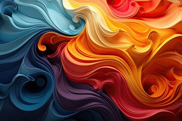 Obraz premium A mesmerizing interplay of swirling lines and gradients, this abstract poster invites contemplation and imagination.