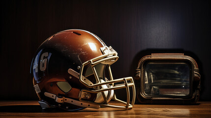 Fototapeta premium still American football helmet
