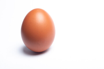 photo of isolated chicken eggs on a white background