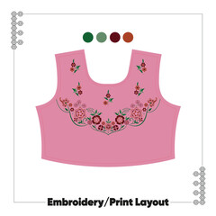 Print or embroidery design layout