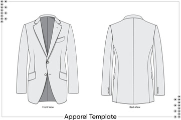 illustration of a tuxedo Jacket