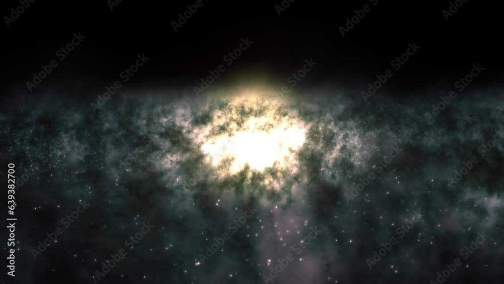 Canvas Prints bright galaxy consisting of nebulae and star clusters. the central part of the galaxy with a bright 