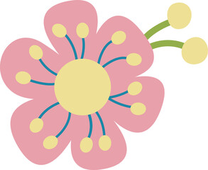 Cute hand drawn flower.
