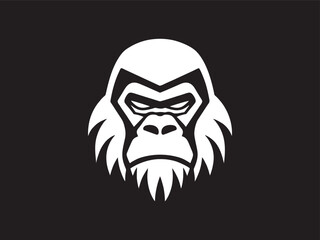 Vector Art Illustrations of a gorilla face