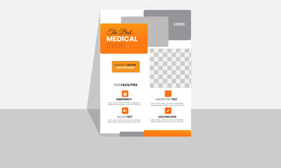 Fototapeta premium Professional medical flyer design.