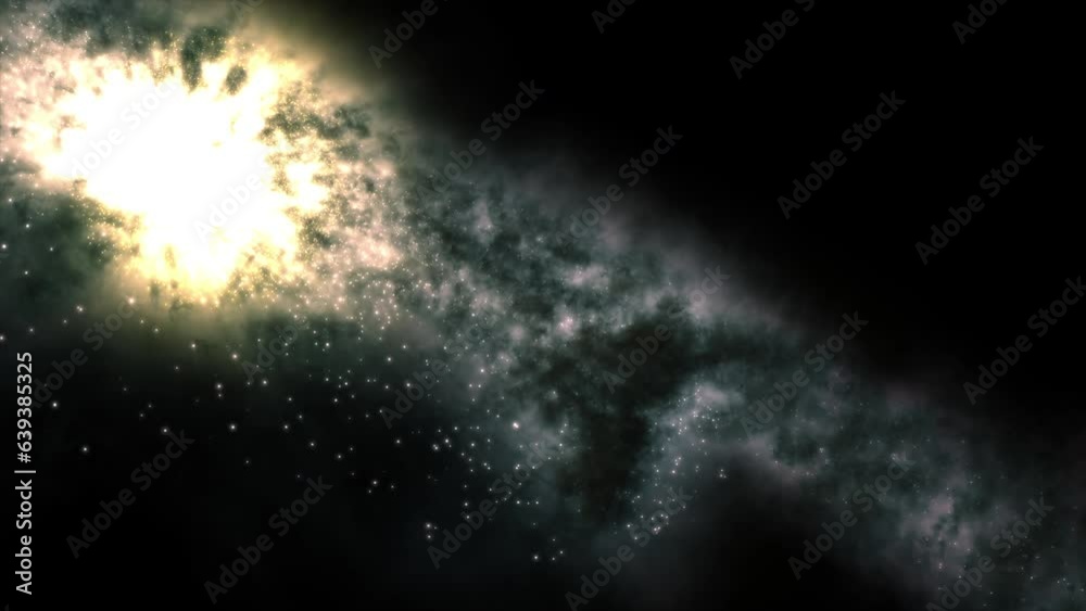 Canvas Prints bright galaxy consisting of nebulae and star clusters. the central part of the galaxy with a bright 