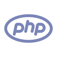 PHP hypertext preprocessor linear icon - obrazy, fototapety, plakaty