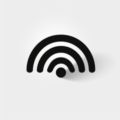 Wifi icon isolated on transparent background. Black symbol for your design. Vector illustration, easy to edit.