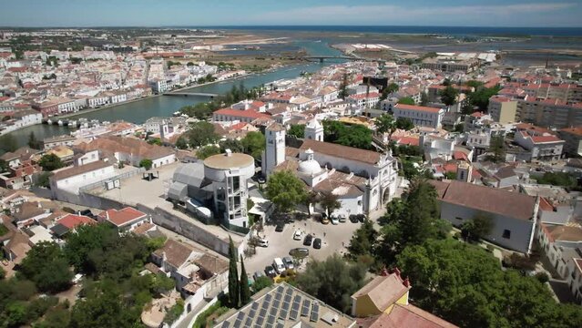 Aerial View City of Tavira, Algarve, Portugal