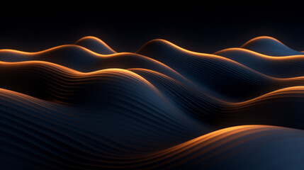 Wavy lines created using computer graphics