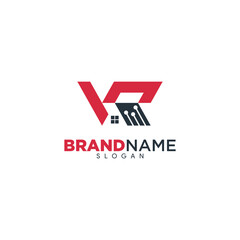 company logo letter vr home technology