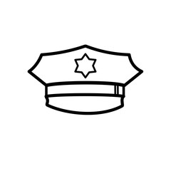 police cap vector icon