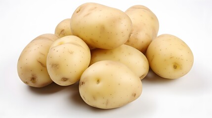 Potato on white background