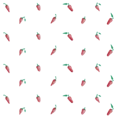 Cilli Seamless Pattern, gemüse, Frucht Gewürz Stoffdesign, wiederholen Fliese, Surface Muster,  watercolor © johnesorge