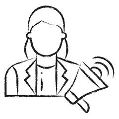 Fototapeta premium Hand drawn Announcement icon