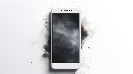 Smartphone on white background