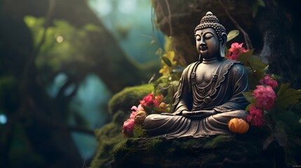 Die Weisheit des Buddha: Skulptur in Meditation