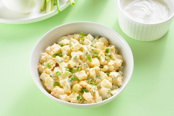 Egg salad with green onion