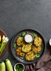Vegetable vegetarian zucchini fritters