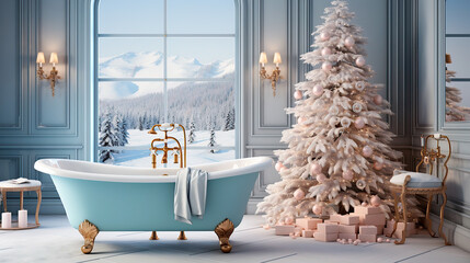christmas bath room