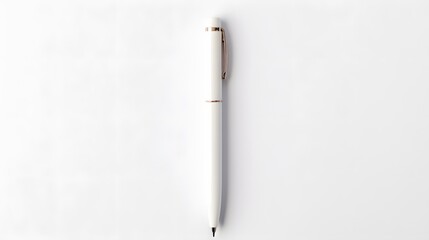 small and simple pen on a table, white background