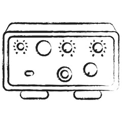 Hand drawn Amplifier box icon