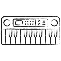 Hand drawn Music Keyboard icon