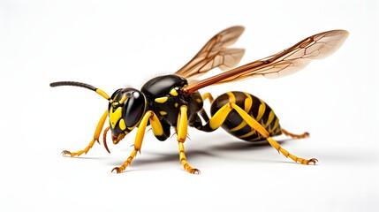 wasp on a white background