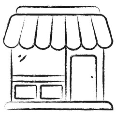 Hand drawn Coffee shop icon