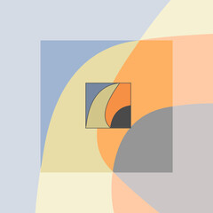 Abstract composition of geometric shapes