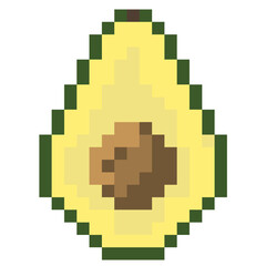 Fototapeta premium Avocado Pixel Art 